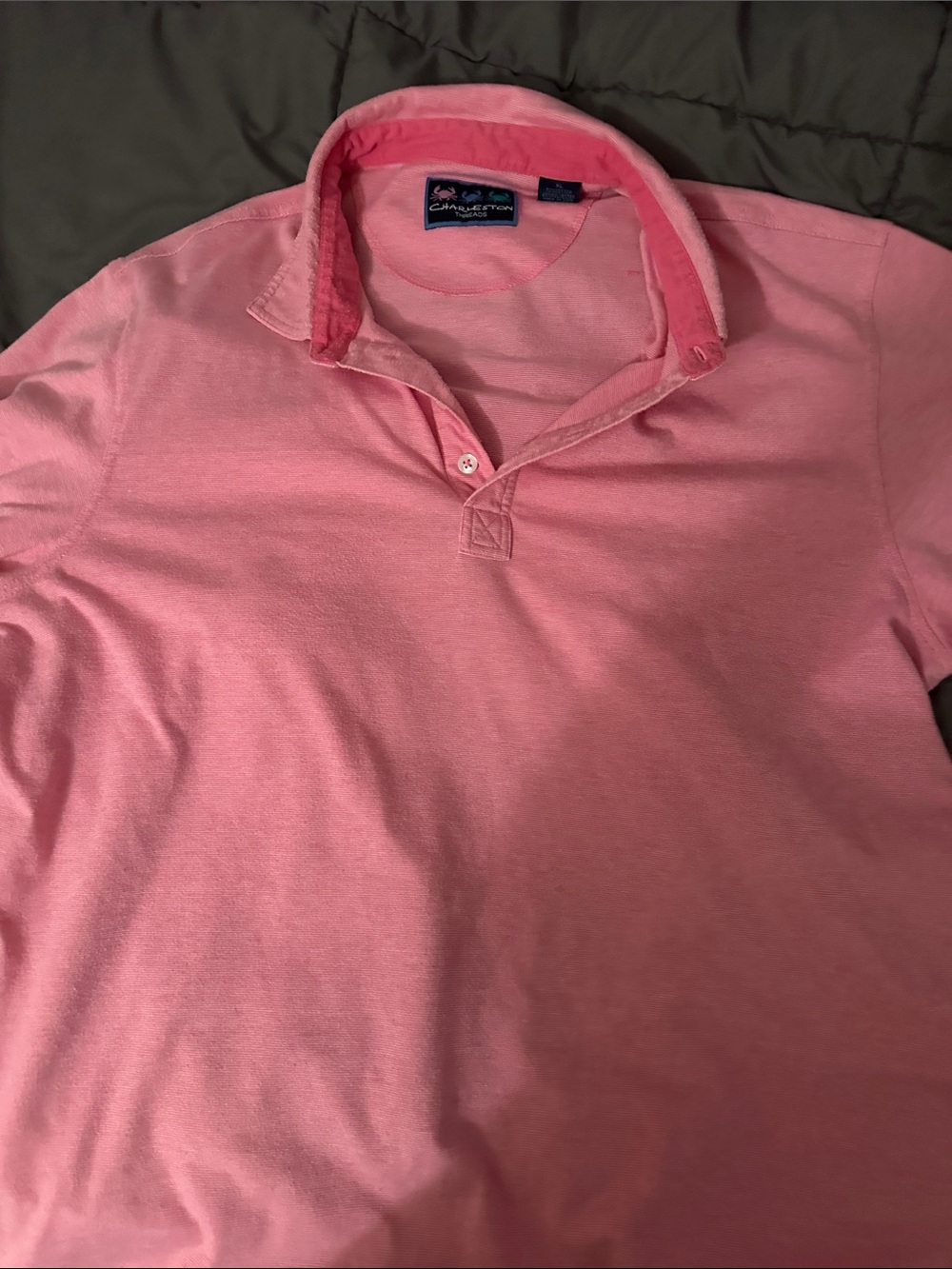 Men's Pink Polo Shirt with Classic Collar